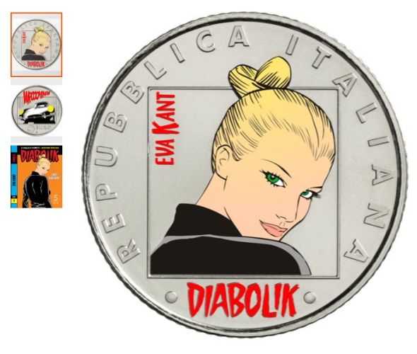 Coffret 5€ Euros FdC Italie 2024 Serie Fumetti Diabolik - EVA KANT