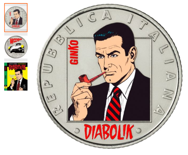 Coffret 5€ Euros FdC Italie 2024 Serie Fumetti Diabolik - GINKO