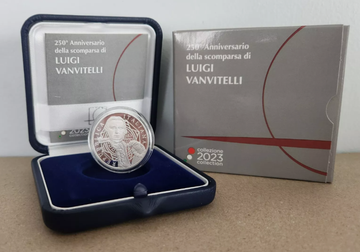 Coffret 5€ Euros Proof Argent 925/1000 Italie 2023 Luigi Vanvitelli
