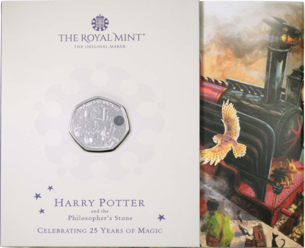 Coincard 0.5 Pound BU 2022 Royaume Uni Harry Potter Hogwarts Express