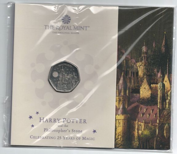 Coincard 0.5 Pound BU 2022 Royaume Uni Harry Potter Hogwarts School
