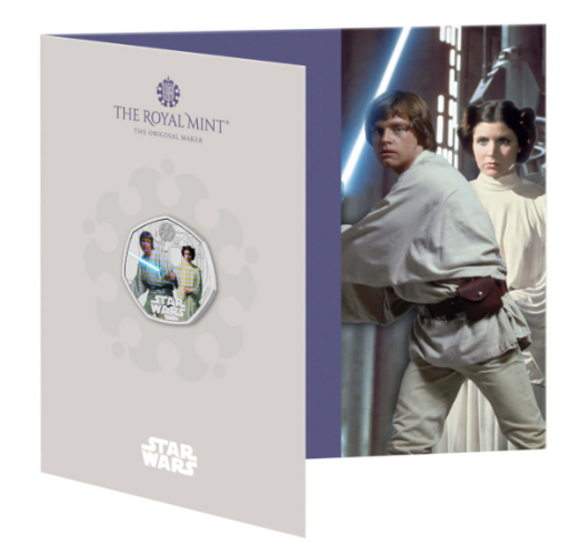 Coincard 0.5 Pound Bu 2023 Royaume Uni Star Wars Luke Skywalker COLORISEE