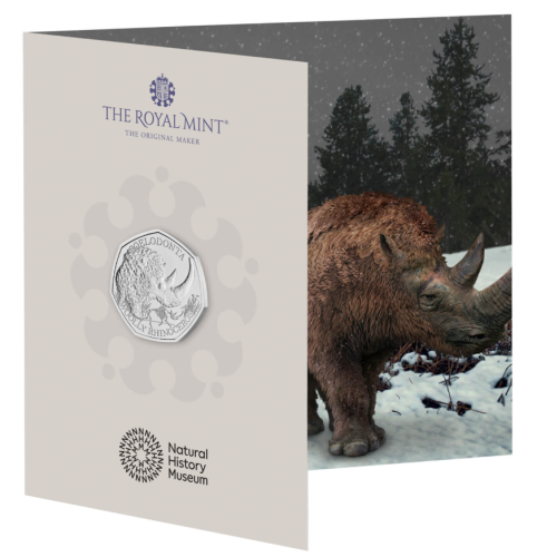 Coincard 0.5 Pound BU 2024 Royaume Uni Natural History Rhinoceros