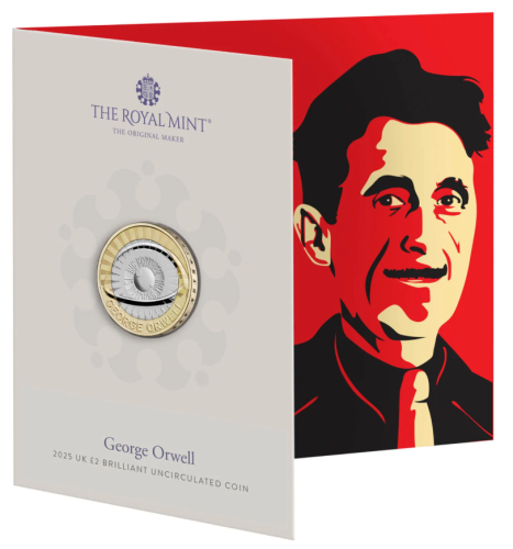 Coincard 2 Pounds BU 2025 Royaume Uni Georges Orwell