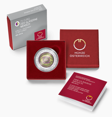 Coffret 25€ Euros Autriche Argent 900 Niobium 2020 ''Big Data''