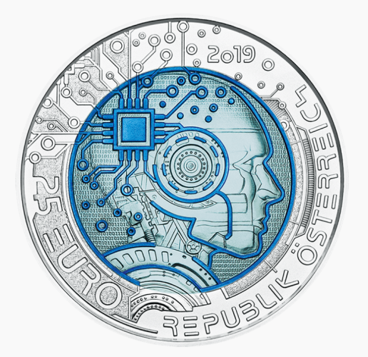 Coffret 25€ Euros Autriche Argent 900 Niobium 2019 ''Artificial Intelligence''