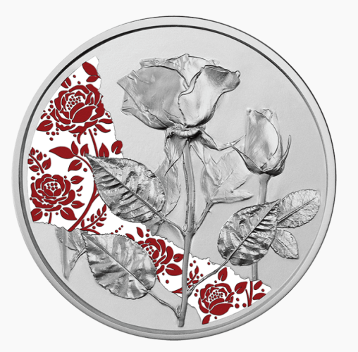 Coffret 10€ Euros Autriche 2021 Argent 925 Langage des Fleurs Roses COLORISEE