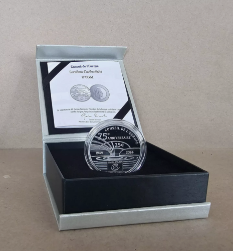 Coffret 25€ Euros Argent Luxembourg 2024 Conseil de l'Europe 2024