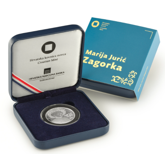Coffret 4€ Euros Argent 999/1000 Croatie 2025 Marija Jurić Zagorka 1 Oz