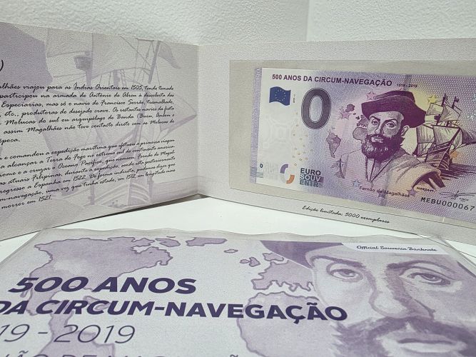 Encart Billet Souvenir Magellan Portugal 2019