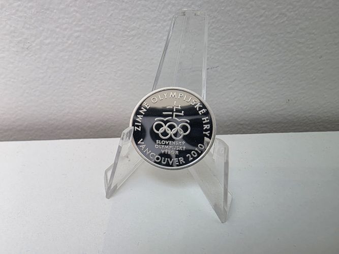 Médaille Slovaquie plaqué Argent Jeux Olympiques Vancouver 2010