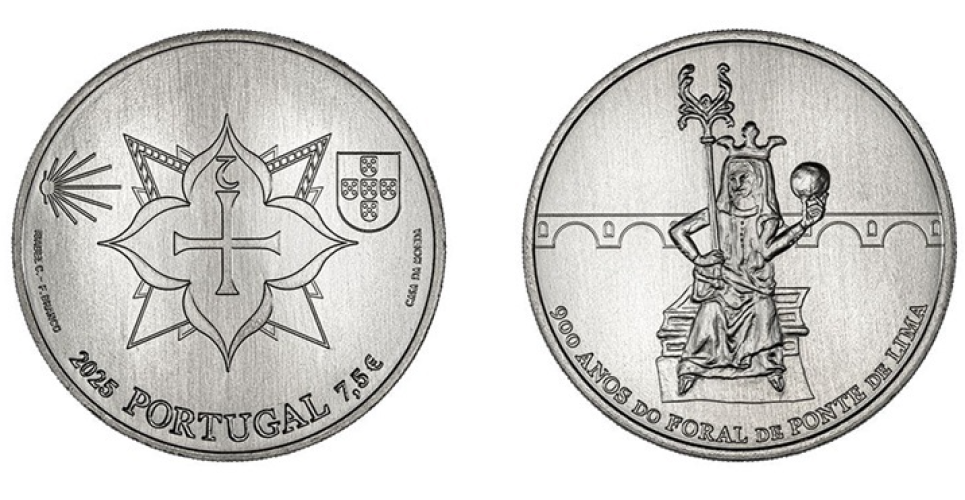 7,5€ Euros Commémorative Portugal 2025 Ponte de Lima