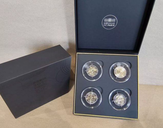 Coffret 4 x 2 Euros Commemorative France / Grece et Portugal Jeux Olympiques !
