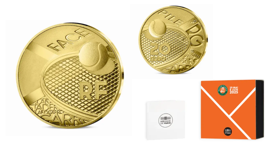 PREVENTE Coffret 20€ Euros Or Gold 999/1000 Rolland Garros 2025