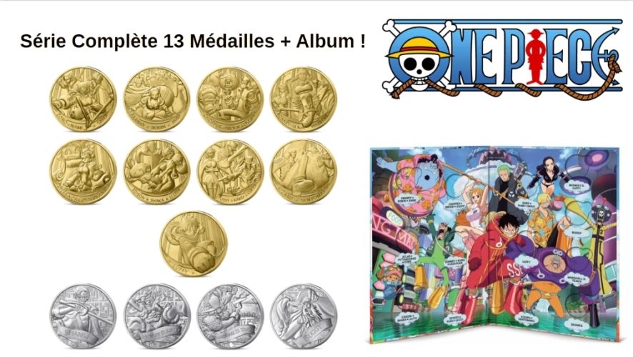 Série 13 Mini-Médaille Monnaie de Paris One Piece 2025 + Album