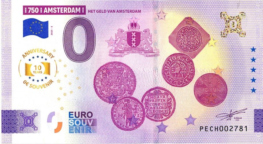 750 Jaar Amsterdam 5 AVEC BLASON - 10th ANNIVERSARY