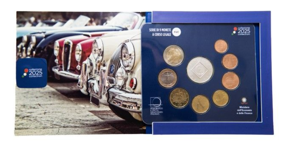 Coffret BU Euros Serie Italie 2025 - 9 pièces avec 3€ ACI