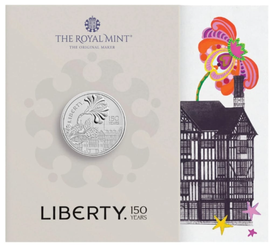 PREVENTE Coincard 5 Pounds BU 2025 Royaume Uni 150 Years Liberty