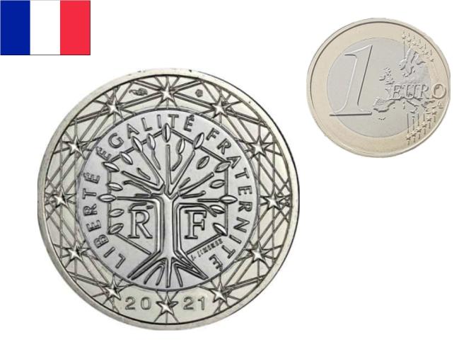 1€ Euros Nationale Arbre de Vie France 2021 Neuve de Coffret BU !