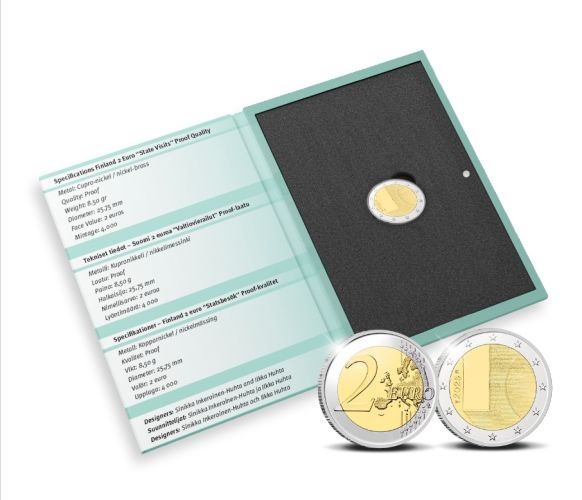 Coffret 2€ Euros BE Proof Commemorative Finlande 2025 Diplomatie