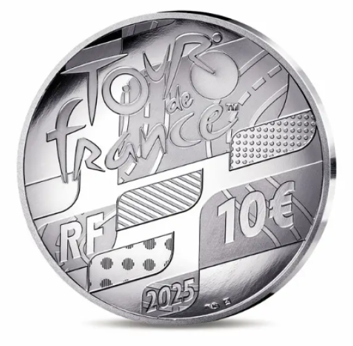 Coffret 10€ Euros Argent BE 999/1000 Tour de France 2025 Carte Etape