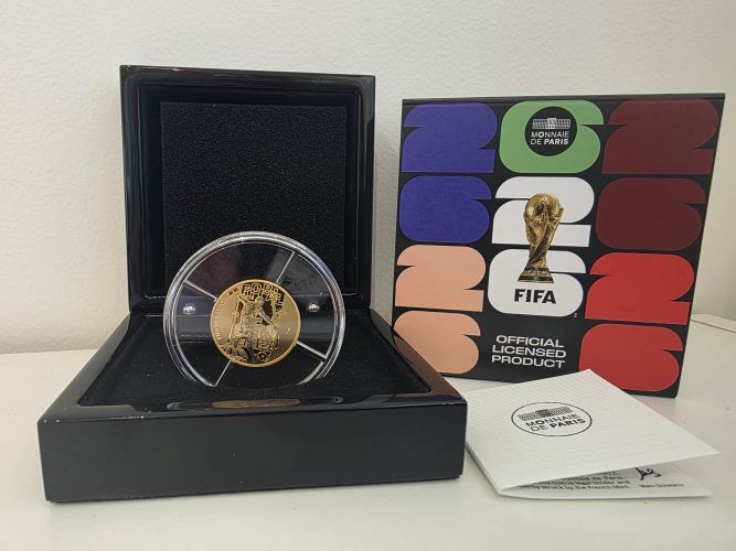 Coffret 50€ Euros Or Gold 999/1000 Fifa Cup 2026 - 1/4 Oz