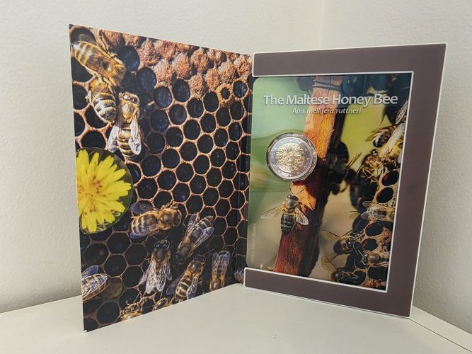Coincard 2€ Euros Commémorative Malte 2024 Abeille