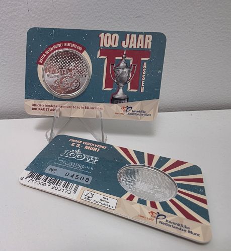 Coincard 5€ Euros Pays-Bas 2025 - 100 Ans Assen BU Numérotée