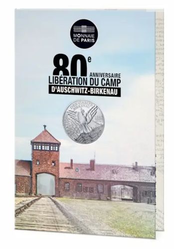 Cartelette 10€ Argent 333/1000 - 80 Ans Libération d'Auschwitz 2025