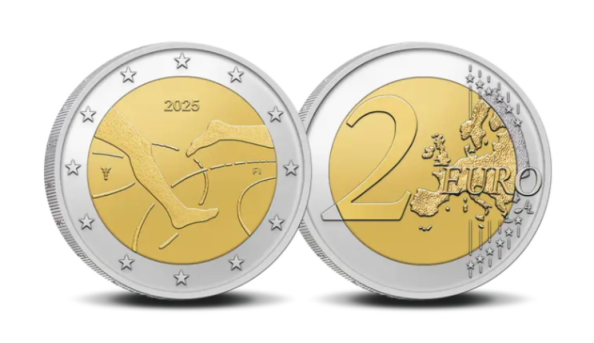 Coincard 2€ Euros Commémorative Finlande 2025 - Athlétisme Vers SWE