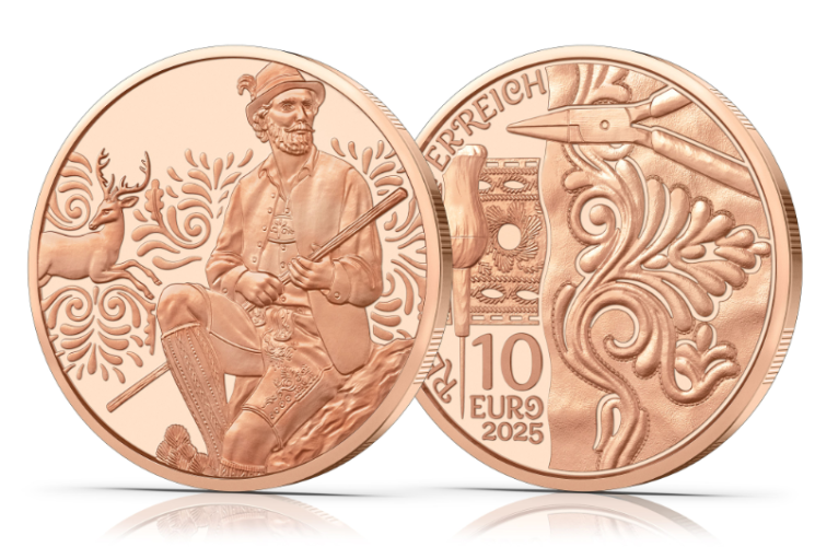 10€ Euros Cuivre Autriche 2025 "Aufdirndln – Lether"