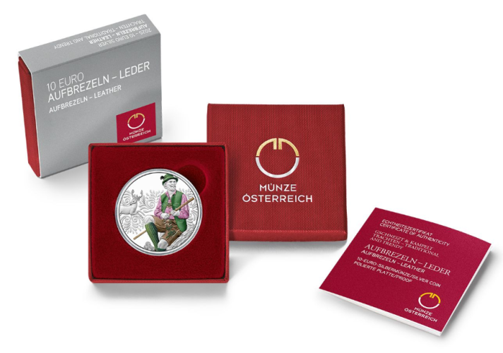 Coffret 10€ Euros Argent Autriche 925/1000 - 2025 "Aufdirndln – Lether"