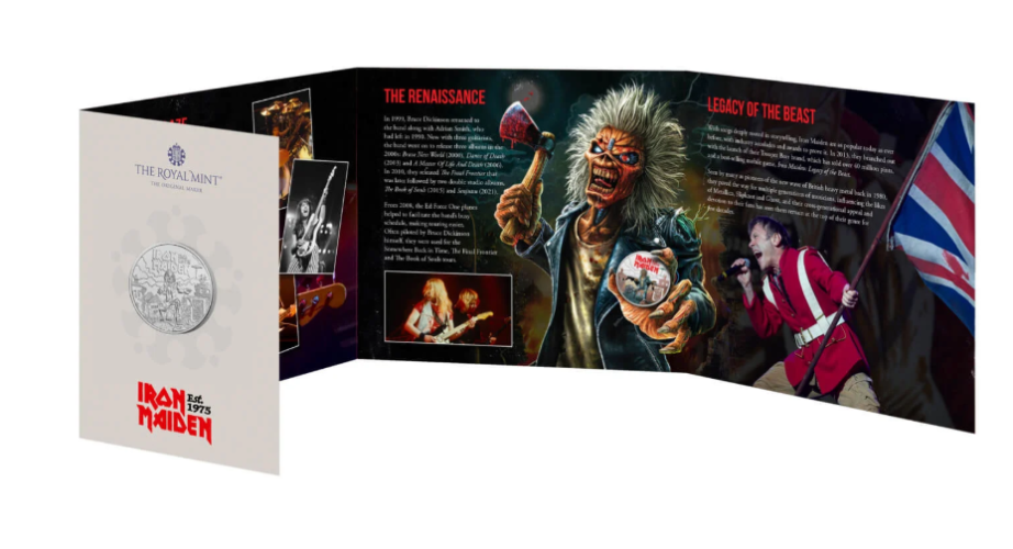 Coincard 5 Pounds BU Royaume Uni 2025 - Iron Maiden
