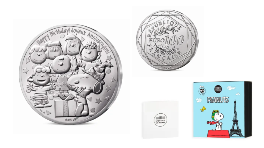 Cartelette 100€ Argent 333/1000 Snoopy Peanuts 2025