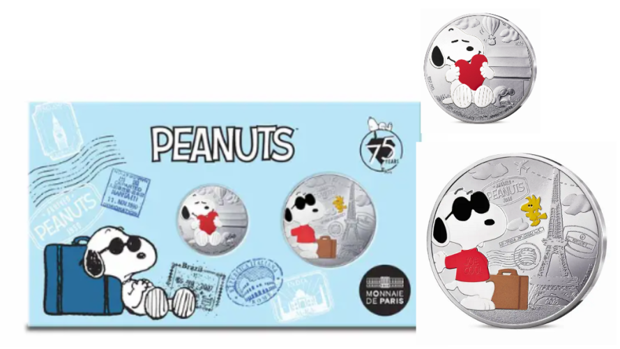 Cartelette 10 + 50€ Argent 333/1000 Snoopy Peanuts 2025