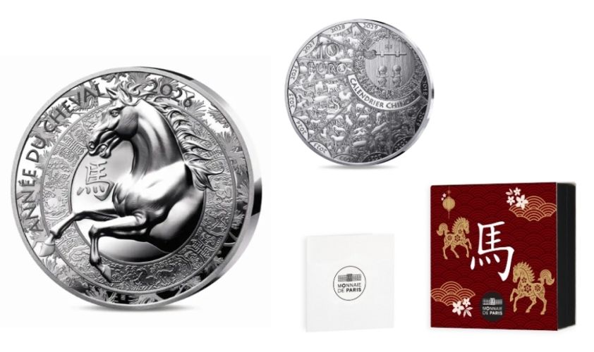 Coffret 10€ Euros Argent France 999/1000 Année du Cheval 2026