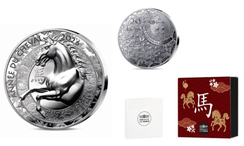Coffret 20€ Euros Argent France 999/1000 Année du Cheval 2026