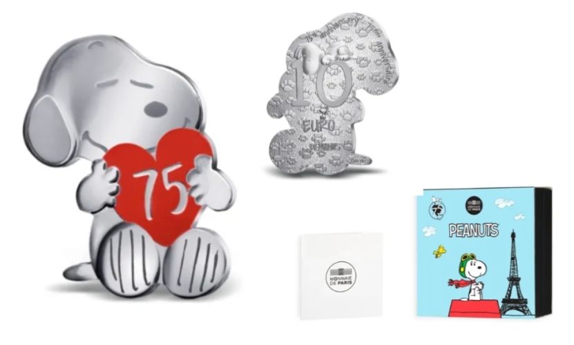 Coffret 10€ Euros Argent 999/1000 Snoopy Peanuts 2025 Forme
