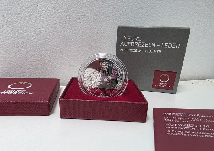 Coffret 10€ Euros Argent Autriche 925/1000 - 2025 "Aufdirndln – Lether"
