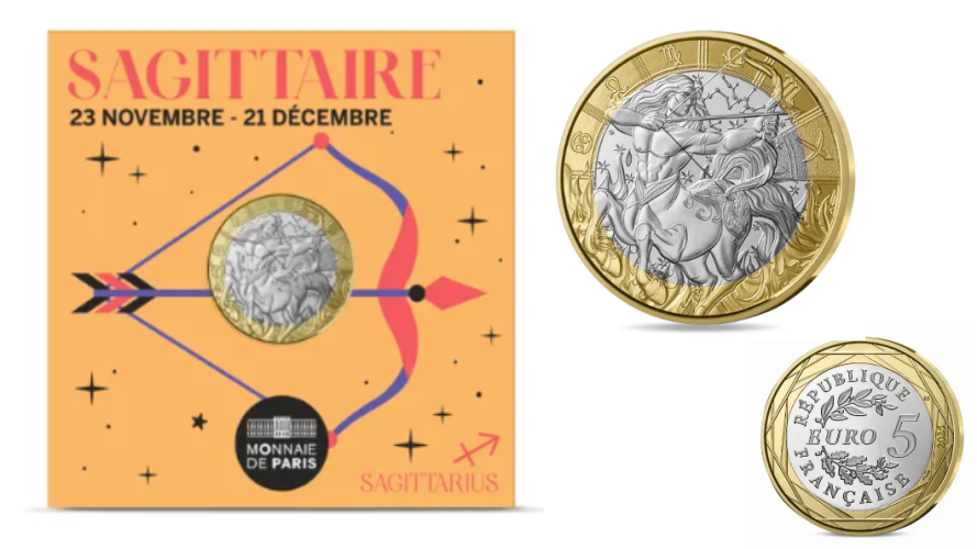 Coincard 5€ Euros UNC France 2026 Signe Astroo Zodiac Sagittaire