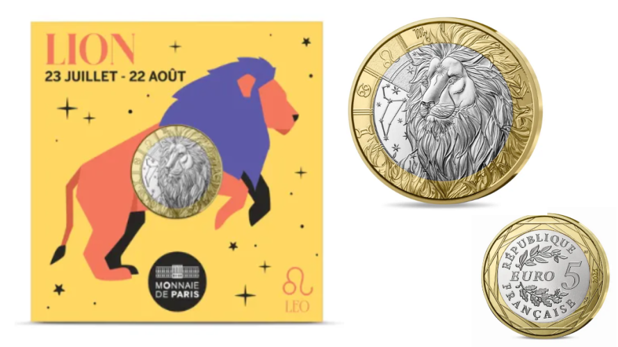 Coincard 5€ Euros UNC France 2026 Signe Astroo Zodiac Lion