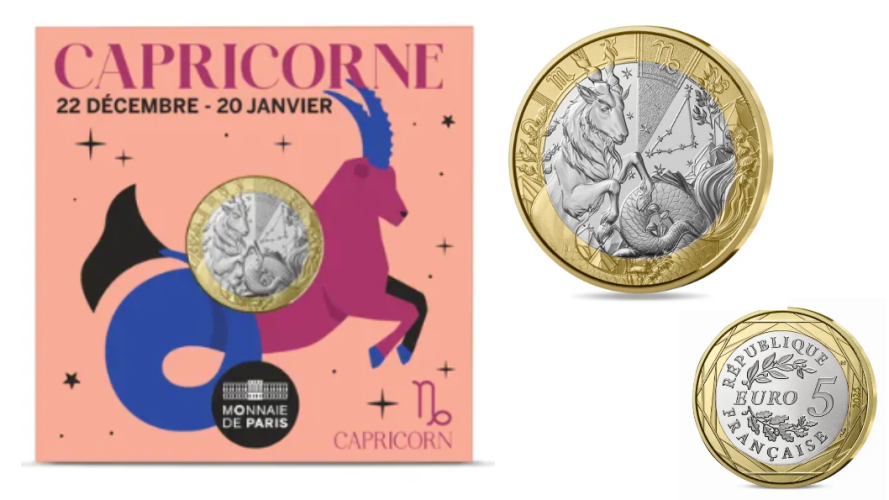 Coincard 5€ Euros UNC France 2026 Signe Astroo Zodiac Capricorne