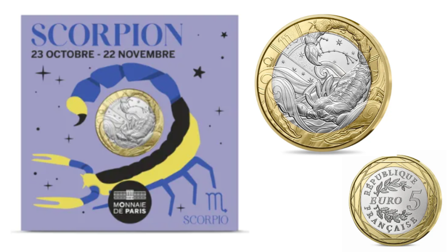 Coincard 5€ Euros UNC France 2026 Signe Astroo Zodiac Scorpion