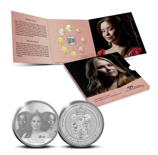 Coffret BU Euros ThemaSet Pays-Bas 2025 - Amelia - 1 centimes à 2€ + Médaille