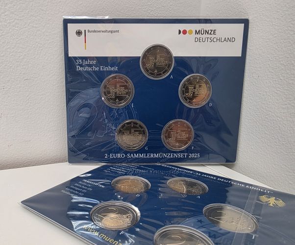 Coincard BU 2€ Euros Commémorative Allemagne 2025 "35J D. Einheit"
