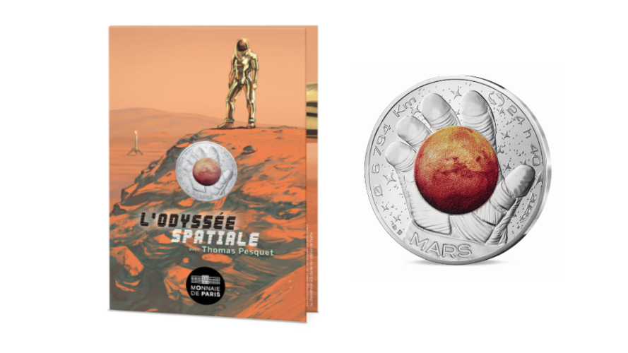Cartelette 10€ Argent 2025 - 333/1000 Thomas Pesquet MARS