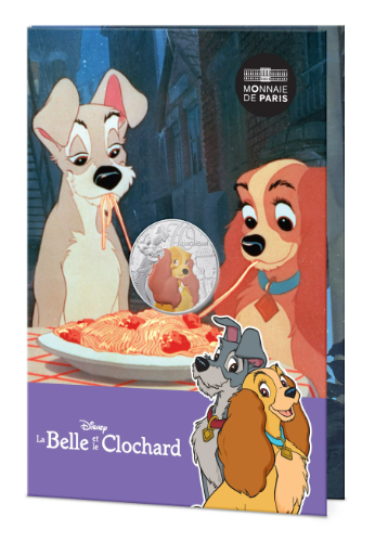 Cartelette 10€ Euros Argent France 333/1000 - Disney 2025 Belle Clochard