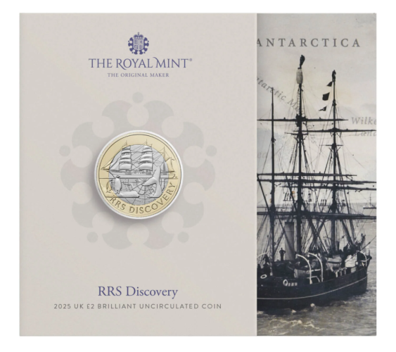 Coincard 2 Pounds BU 2025 Royaume Uni - RRS Discovery
