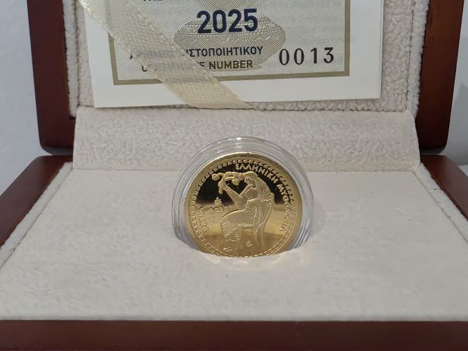 Coffret 100€ Euros Or Gold 999/1000 Grèce 2025 HESTIA
