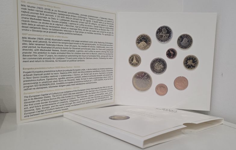 Coffret BE Proof Euros Slovénie 2025 - 8 pièces 1 Cent à 2€ + 2€ Com